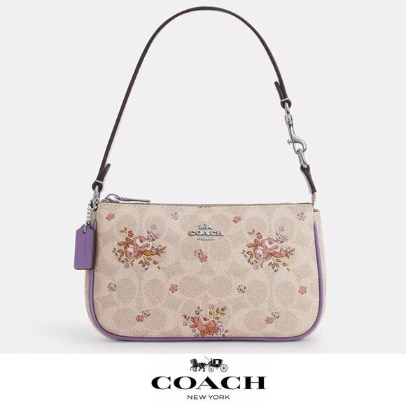 ❤️ Coach Nolita 19 In Signature Canvas With Floral Print - Picture 2 of 13